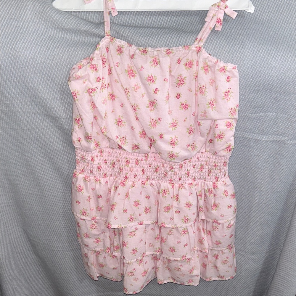 The Children's Place Pink Floral Tiered Dress - Picture 2 of 5